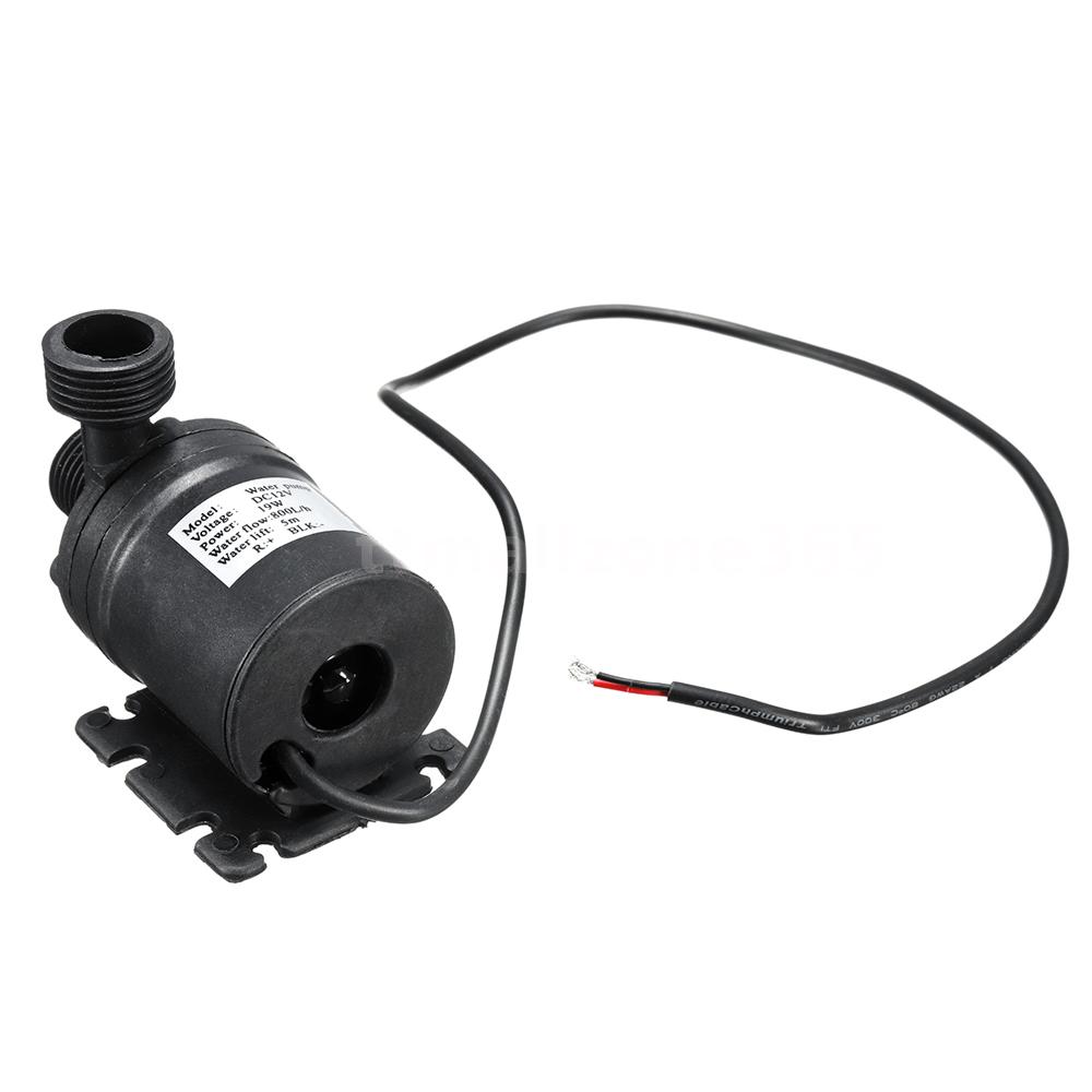 Brushless Motor Water Pump Mini DC 12V 5m 800L/H Home Fish Pond Ultra ...